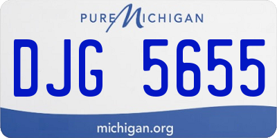 MI license plate DJG5655