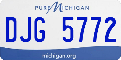 MI license plate DJG5772