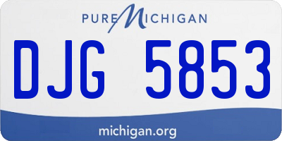 MI license plate DJG5853