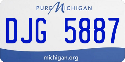 MI license plate DJG5887