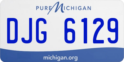 MI license plate DJG6129