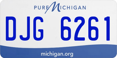 MI license plate DJG6261