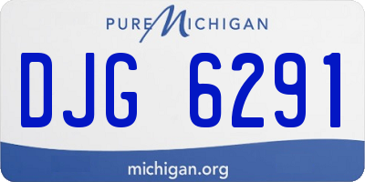 MI license plate DJG6291