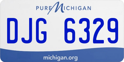 MI license plate DJG6329