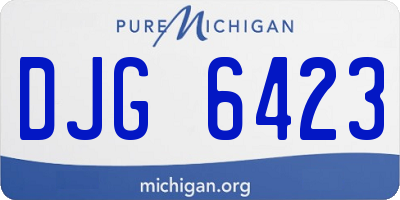 MI license plate DJG6423