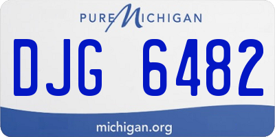 MI license plate DJG6482