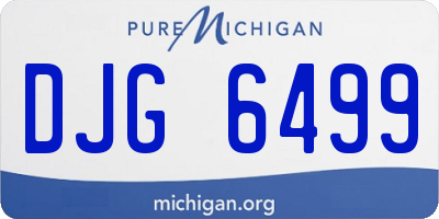 MI license plate DJG6499