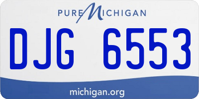 MI license plate DJG6553