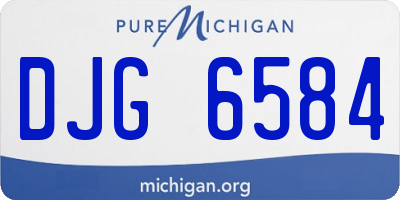MI license plate DJG6584
