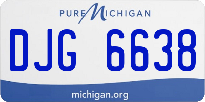 MI license plate DJG6638