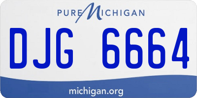 MI license plate DJG6664