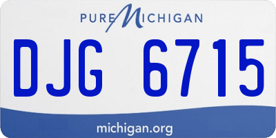 MI license plate DJG6715