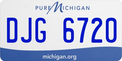 MI license plate DJG6720