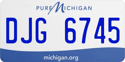 MI license plate DJG6745