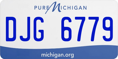 MI license plate DJG6779