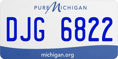 MI license plate DJG6822