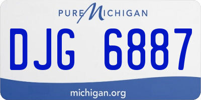 MI license plate DJG6887