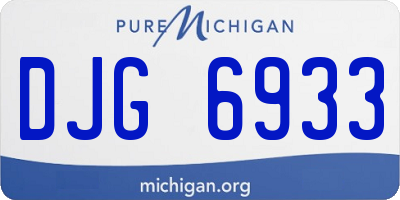 MI license plate DJG6933