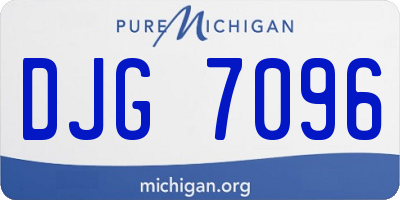 MI license plate DJG7096
