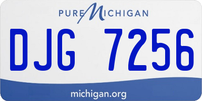 MI license plate DJG7256