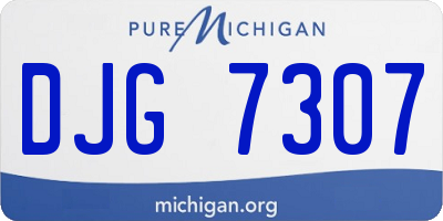 MI license plate DJG7307