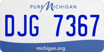MI license plate DJG7367