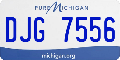 MI license plate DJG7556