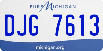 MI license plate DJG7613