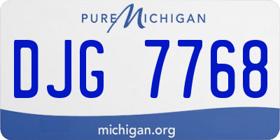 MI license plate DJG7768