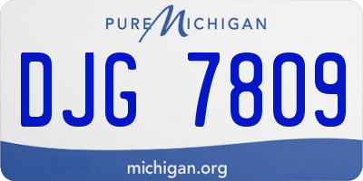 MI license plate DJG7809