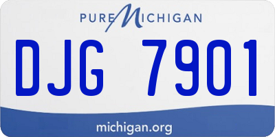 MI license plate DJG7901