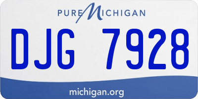 MI license plate DJG7928