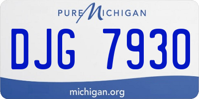 MI license plate DJG7930