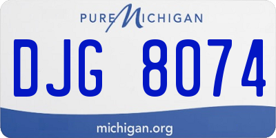 MI license plate DJG8074