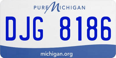 MI license plate DJG8186