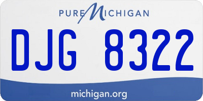 MI license plate DJG8322