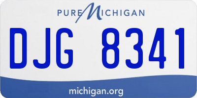 MI license plate DJG8341