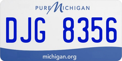 MI license plate DJG8356