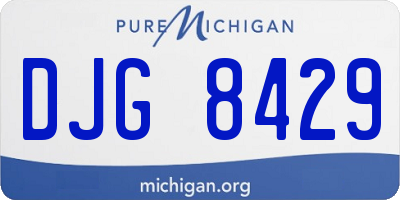 MI license plate DJG8429