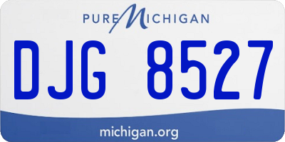 MI license plate DJG8527