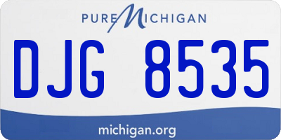 MI license plate DJG8535