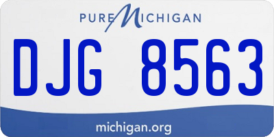 MI license plate DJG8563