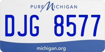 MI license plate DJG8577