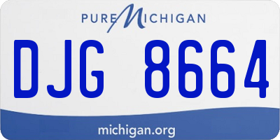 MI license plate DJG8664