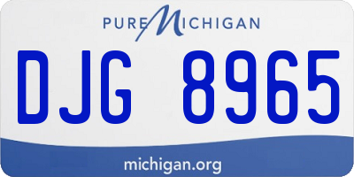 MI license plate DJG8965