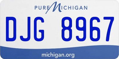 MI license plate DJG8967