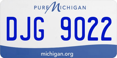 MI license plate DJG9022
