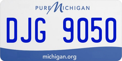 MI license plate DJG9050