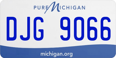MI license plate DJG9066