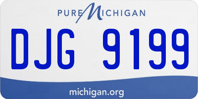 MI license plate DJG9199